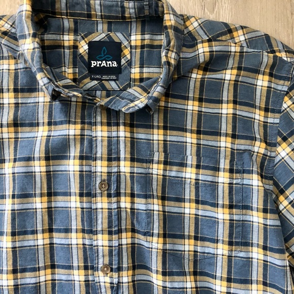 Prana, S.S. Button Up Shirt, XL, VGUC - Picture 2 of 7